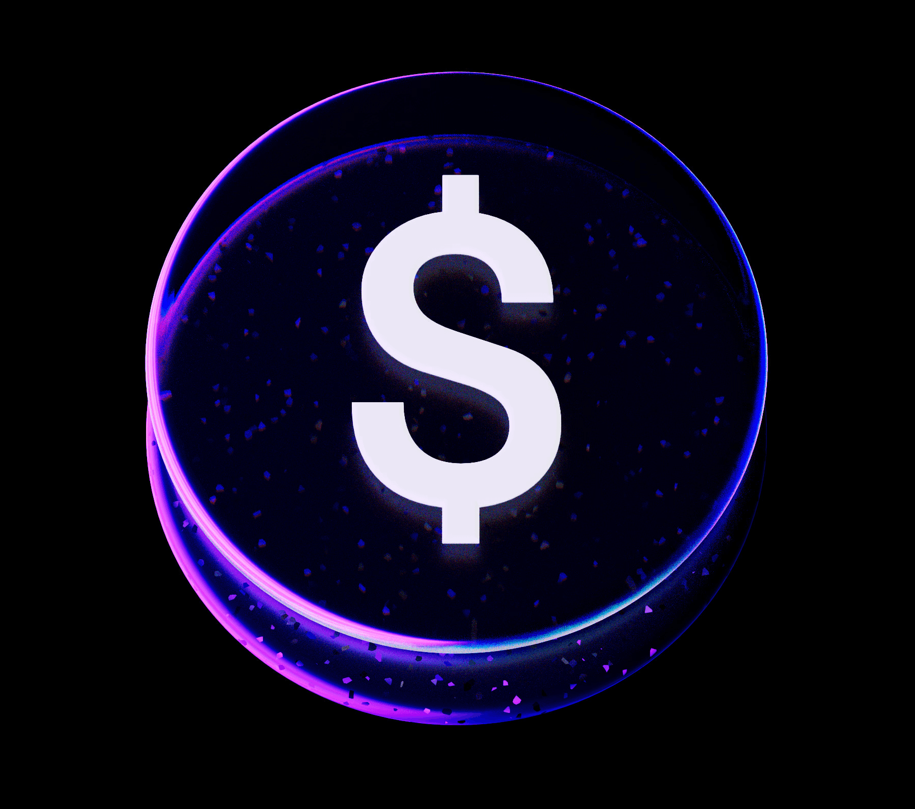 3D Dollar Coin