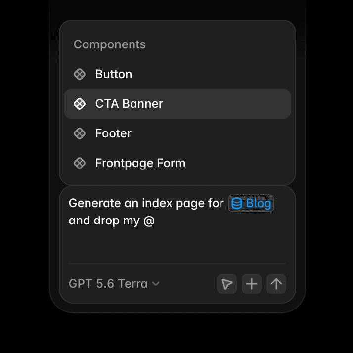 Mentions panel showing referenced files and project context.